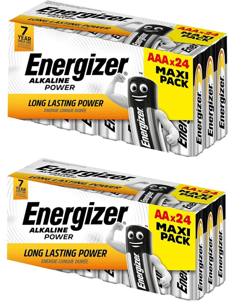 AA & AAA Batteries 24 packs  Energizer Alkaline Power Maxi Pack LR03 LR6 MN1500