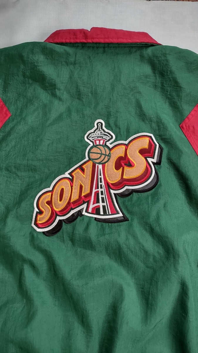 VINTAGE RARE REEBOK SEATTLE SUPERSONICS FULL ZIPP WINDBREAKER