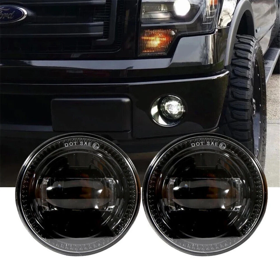 Par de luces antiniebla redondas LED para parachoques para Ford F-150 2004-2014/Ford Ranger 2008-2011  Foto 2 de 4