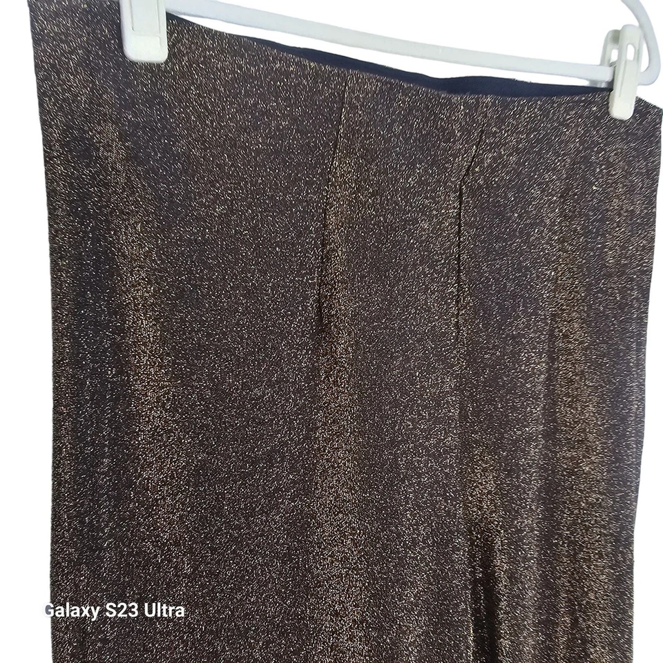 Pantalones Torrid Hollywood Pantalones Acampanados Mujer 2X Dorado Metálico Brillo Lúrex Pantalones  Foto 4 de 4