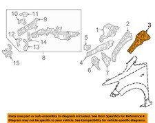 Honda Oem 16 Civic Fender Upper Outer Rail Right tba305zz For Sale Online Ebay