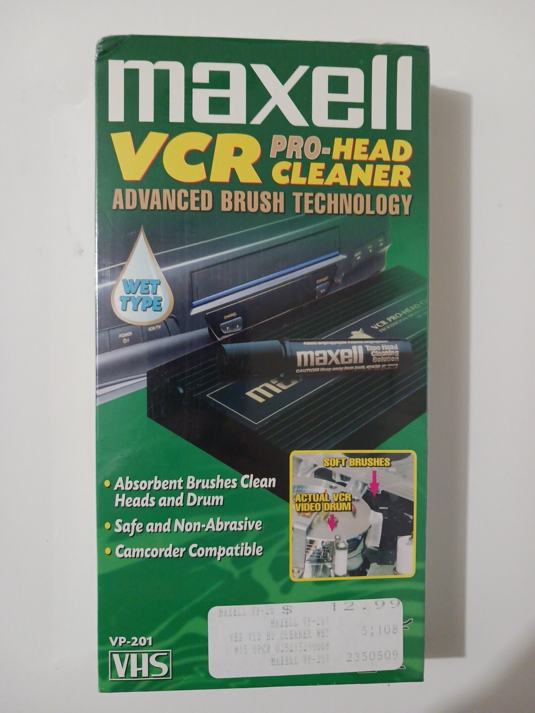 Maxell VCR ProHead Cleaner Type Video Head Cleaner VHS VP201 New