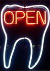 Teeth Dentist Open Neon Light Sign 20"x16" Lamp Glass Decor Wall Space Hanging