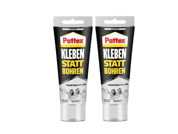 Pattex Kleben Statt Bohren Kristallklar Montagekleber Kleber Baukleber 2X 90G-image