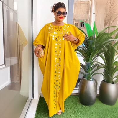 Women African Plus Size Robe Eid Muslim Maxi Dress Dubai Kaftan