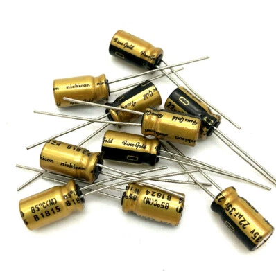 5 x Nichicon *FINE GOLD* FG FW Muse Caps Kondensatoren - Quality Audio Grade