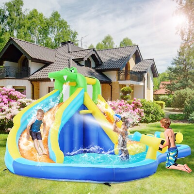 Inflatable Bounce Castle Quick Inflation for 3-12 kids with Blower for Wet & Dry