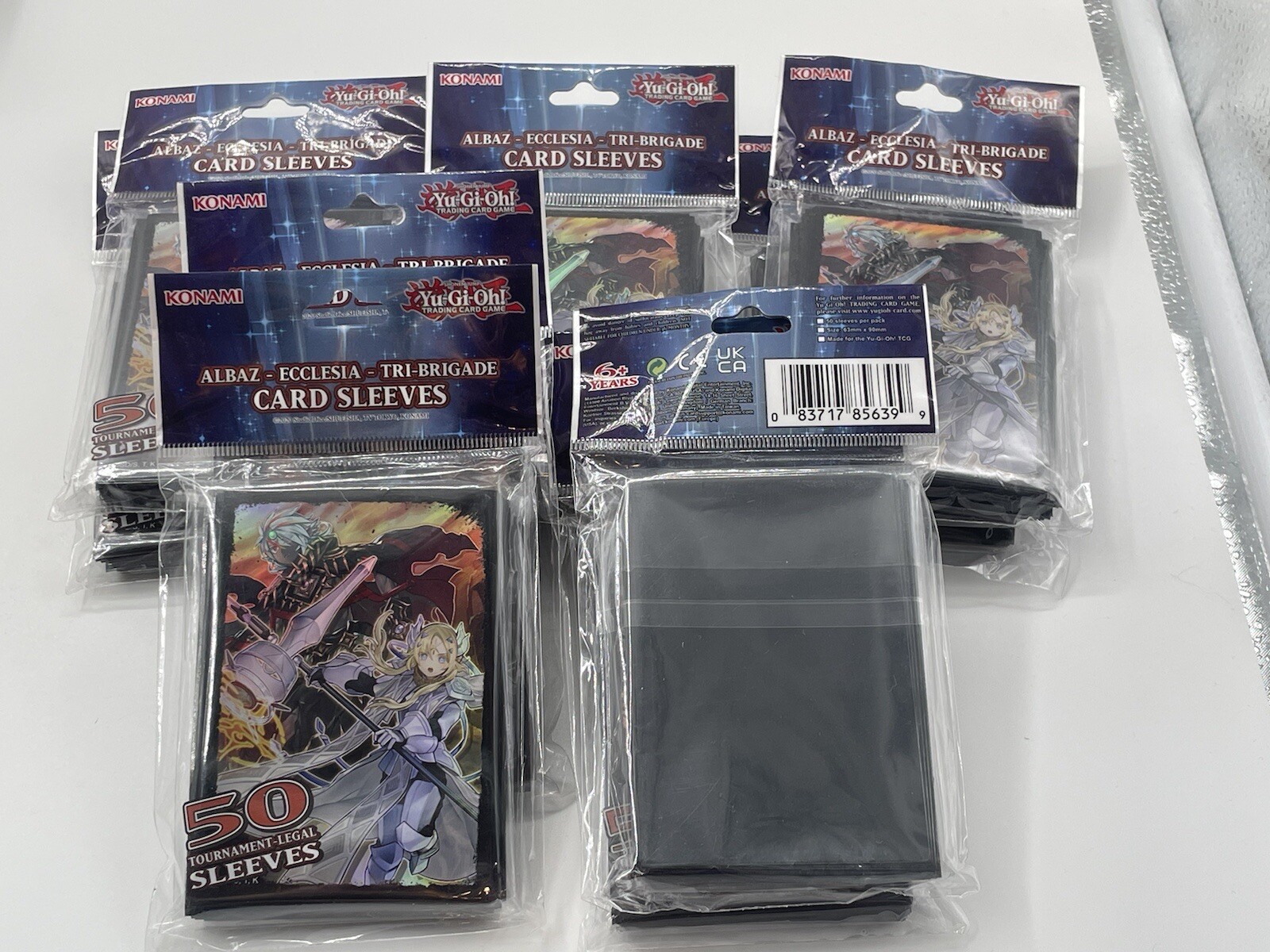YuGiOh ALBAZ ECCLESIA LOT 10x 50 Card Sleeves Packs Official Konami