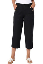 AnyBody Women's All-Stretch Twill Wide Leg Cropped Pants Black