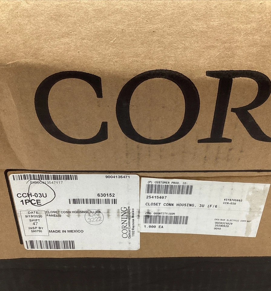 Corning Closet Connector Housing CCH-03U 6 CCH Panels - Image 3 of 3