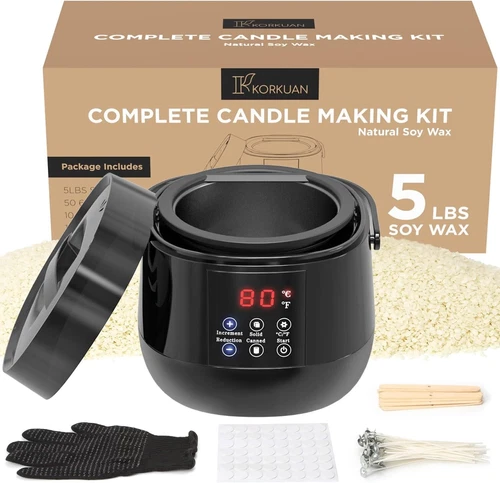 Candle Making Kit with Wax Melter Electronic Wax Warmer, Candle Making Supplies
