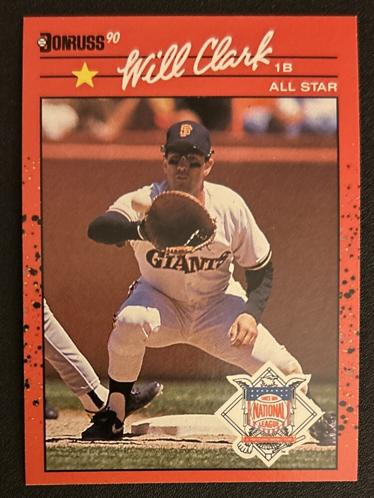 1990 Donruss Will Clark All Star Baseball Card #707 Giants 1B VGEX
