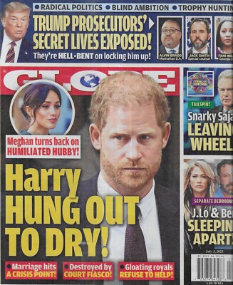 Globe Magazine Prince Harry Meghan Markle Donald Trump Jeffrey Epstein