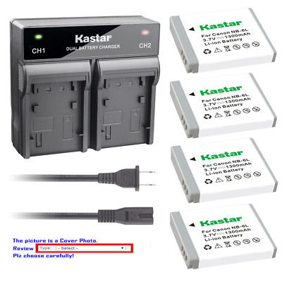 Kastar Battery Rapid Charger for Canon NB-6L 6LH CB2LY Canon PowerShot SX710 HS