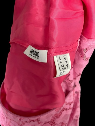 Moschino Cheap And Chic Kleid 42 UK10 Rosa 3/4 Arm Spitze - Bild 9 von 10