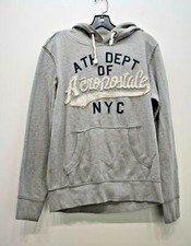 Aeropostale Women Spell Logo Long Sleeve Kangaroo Pocket Hoodie Sweatshirts S