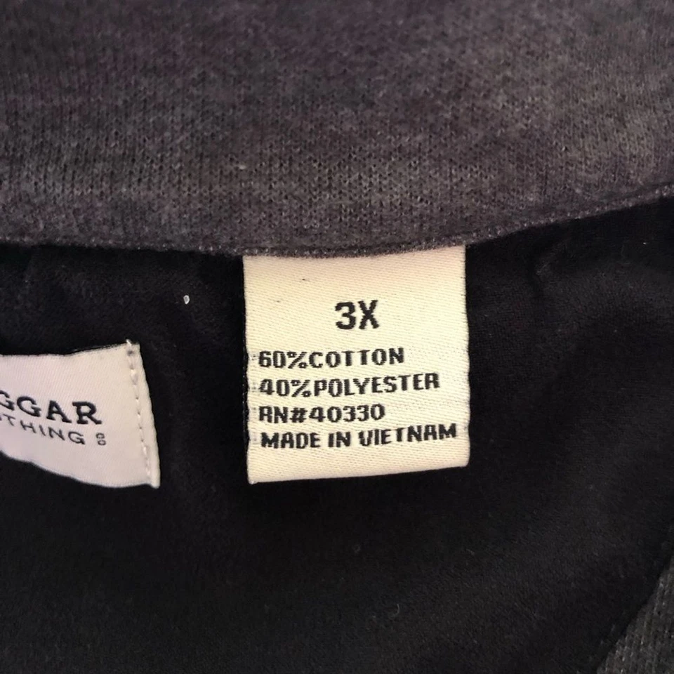 Suéter Pullover Haggar Hombres Talla 3X Quater Cremallera Cuello Simulado Talla Grande Minimalista Foto 3 de 4