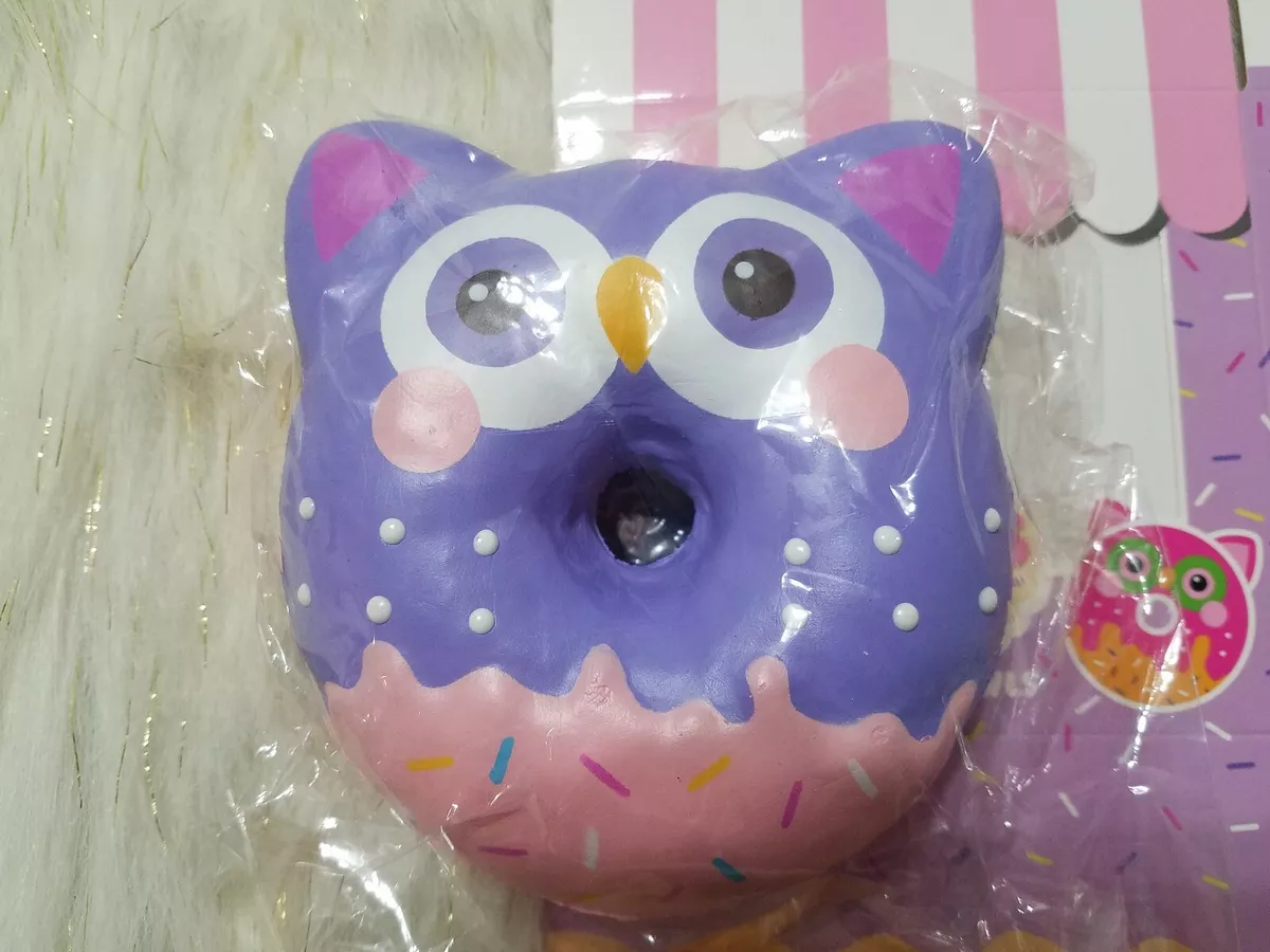 Puni Maru Jumbo Owl Animal Squishy Purple/Pink Face | eBay