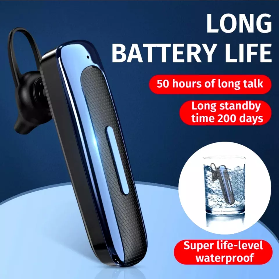 Bluetooth 5.0 Earpiece Driving Trucker Wireless Headset Earbuds Noise Cancelling - Image 2 of 4