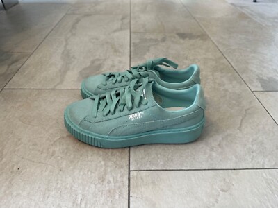 Puma Basket Platform in mint grün  Größe 36 gebraucht 