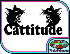 Cat Kitten Cute Funny Fun B Vinyl Sticker Vehicle Car Bike Wall Art Window Decal