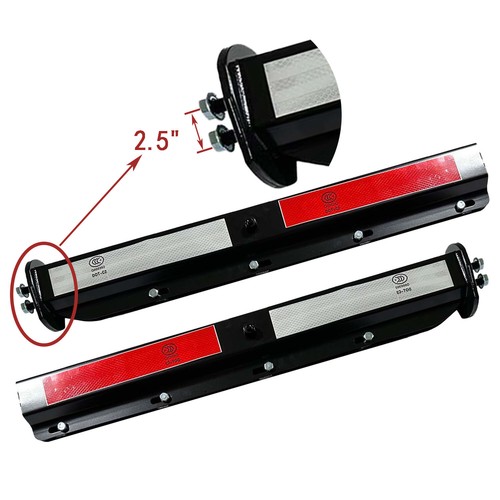 NEW Black Semi Truck Straight Spring Loaded Mud Flap Hanger RH & LH 2.5" - Picture 2 of 6