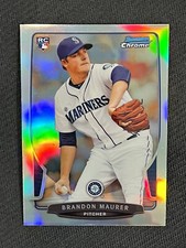 2013 Bowman Chrome Refractor Brandon Maurer Seattle Mariners #10
