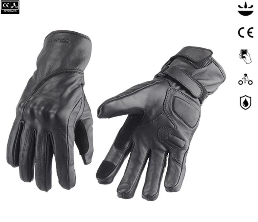 Gants moto mi-saison avec coque de protection homologuée CE taille M