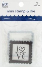 Love Nicole Embossing Die2 pc Love Stamp STC0299