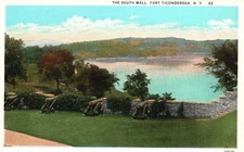 The South Wall Fort Ticonderoga New York NY Military Vintage Postcard