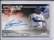 2019 Topps Stadium Club Vladimir Guerrero Jr. RC Autograph Power Zone 03/10 Jays