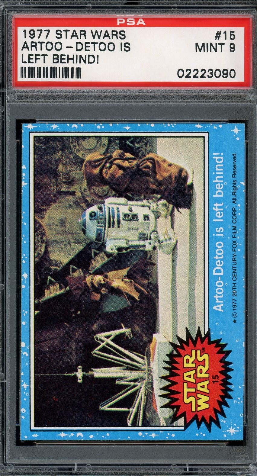 1977 Topps Star Wars #15 Artoo is Left Behind! PSA 9