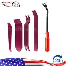 5X Purple Auto Trim Removal Tool Hand Tools Pry Bar Panel Door Interior Clip Kit