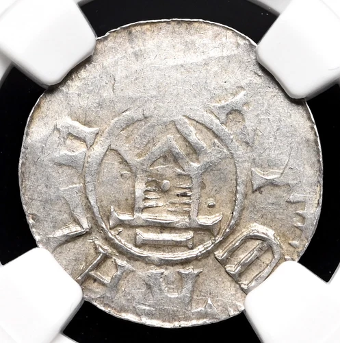 GERMANY, Goslar. Otto III, 983-1002, Silver Denar, NGC AU50