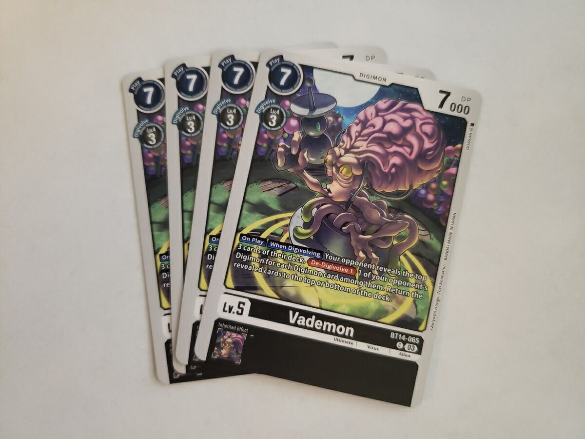 Digimon TCG BT14-065 Blast Ace Vademon x4 Playset | eBay Digimon TCG BT14-065 Blast Ace Vademon x4 Playset | eBay