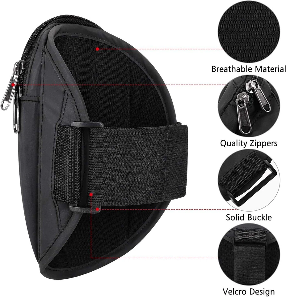 Adjustable Outdoor Sports Armband Phone Holder for Gym Running Jogging Arm Band - Image 4 of 4