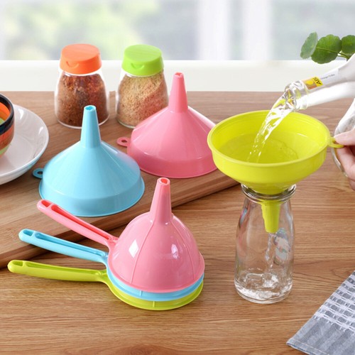 3 Pcs Kitchen Funnel Bottle Plastic Long Handle Funnels for Househeld - Picture 2 of 12