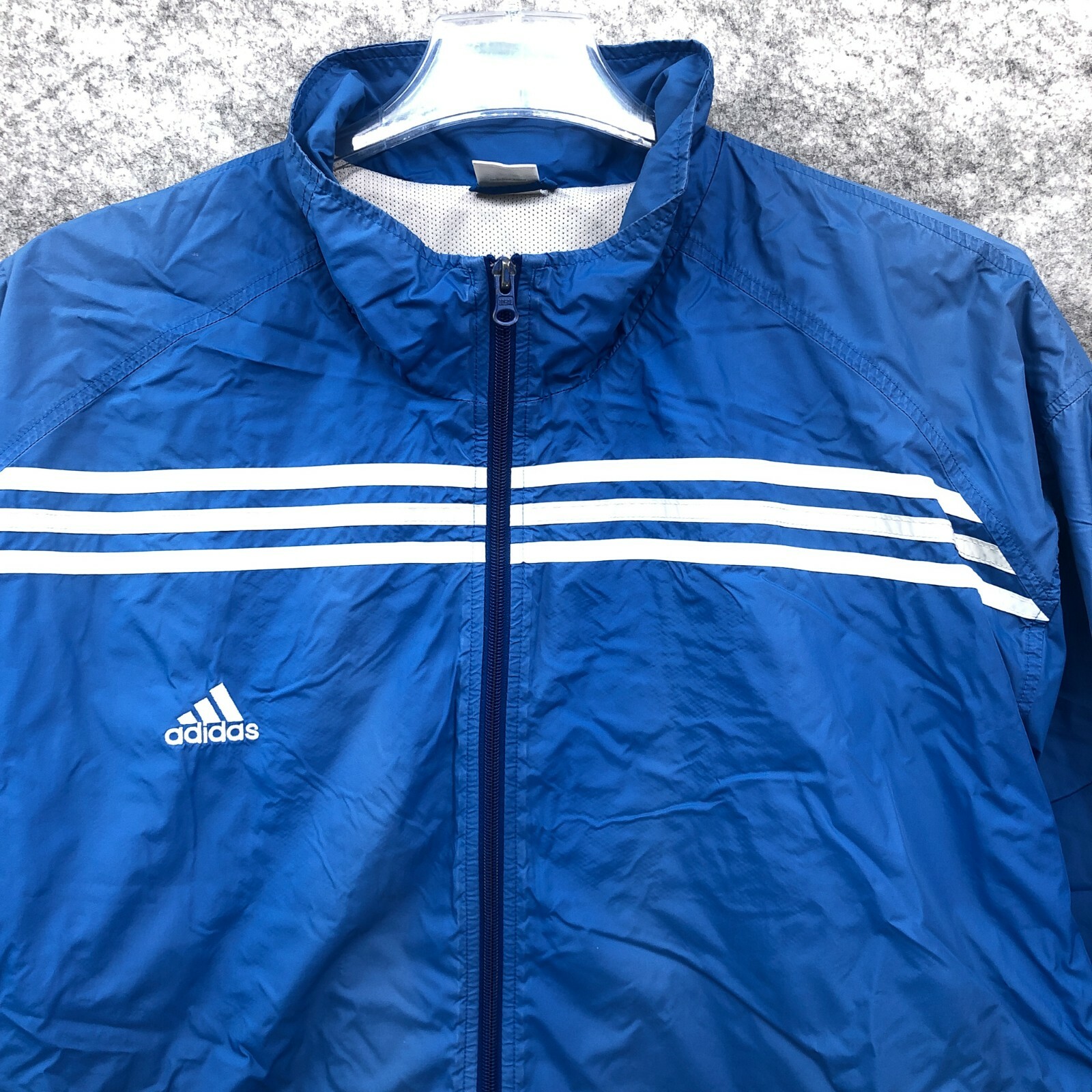 Adidas Jacket Mens 3XL Blue Windbreaker 