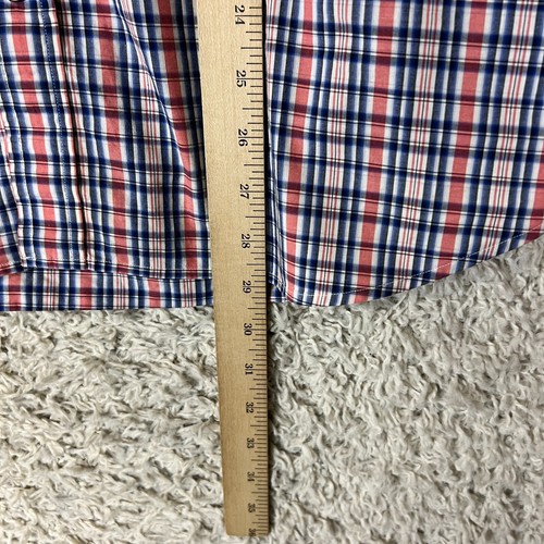Banana Republic Pearl Snap Shirt Mens Large Plaid Preppy Western Long Sleeve - Picture 4 of 8