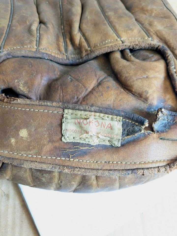 Guante de béisbol de colección militar de Estados Unidos Segunda Guerra Mundial 1940 Nokona G49 izquierda raro mano izquierda Foto 2 de 4
