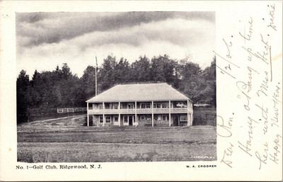 Postcard Golf Club Ridgewood New Jersey 1906