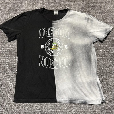 Oregon Ducks Gameday Couture Womens T-Shirt XXL Black Gray Split Dye Graphic