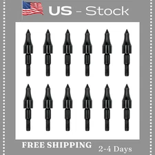 12pcs 100 Grain Field Points Target Practice Crossbow Arrow Points Arrow Tips