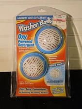 New Rare Ontel Oxy Powered Detergent Washer Balls 2 Pack Laundry Aid