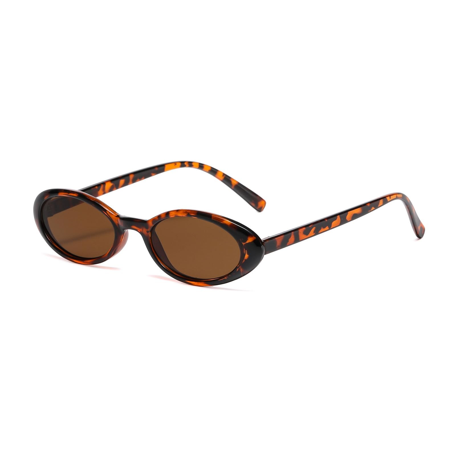 Lunettes ovales rétro de soleil finitions or acétate élégance intemporelle pour adulte