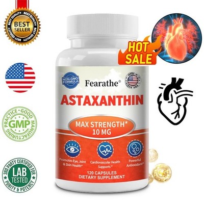 Astaxanthin 10mg - Unterstützt die Gesundheit von Haut, Augen, Gelenken und...