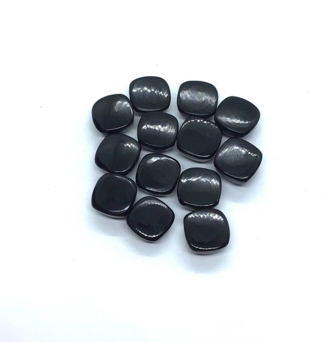 Cojín de ónix negro natural cabujón trasero plano piedras preciosas sueltas para hacer joyas - Imagen 4 de 16