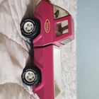 Tonka Pickup Truck Diecast Pink White Metal Plastic Vintage Toy Truck