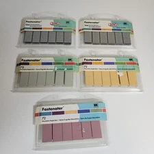 Lot 5 EK Success Fastenater Decorative Metal Staple Bars Date Bridal Gray Pink