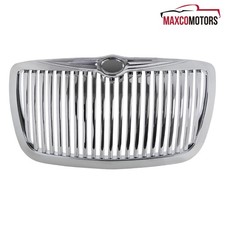 Fits 2005-2010 Chrysler 300 300c Vertical Front Mesh Bumper Hood Grille Grill